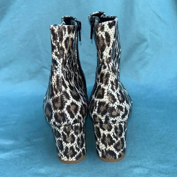 AGL Marette Snake print leather boot women EU 41 1/2 EUC cognac Attilio Giusti - Picture 5 of 13